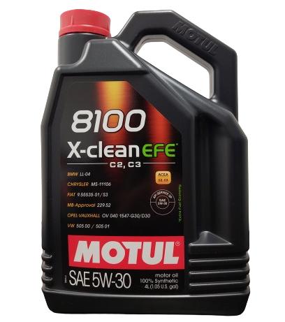Ulei de motor sintetic MOTUL 8100 X-CLEAN EFE 5W30, 4 litri